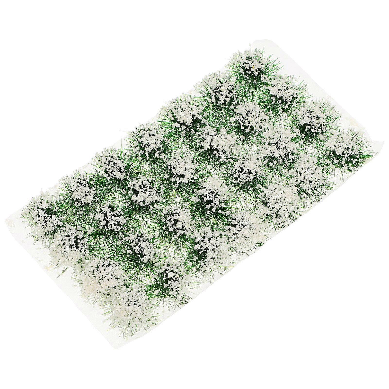 Miniature Flower Vegetation Miniature Vegetation Simulation Flower Cluster Mini House Landscape Decors Plastic 1.5X1cm