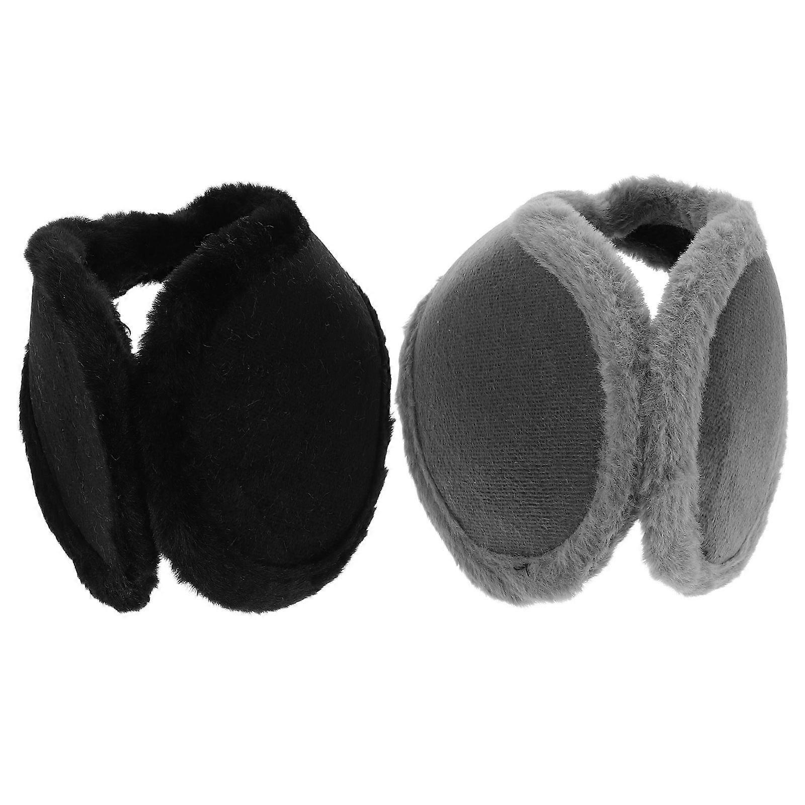 Men Students Winter Ear Muffs Warmth Protection Assorted Color Behind the Head 2Pcs