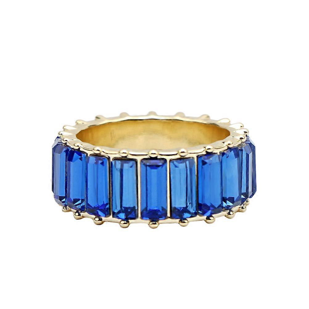 Decorative Rings Copper Material Round Shape Party Engagement Prom Charming Occasions Blue 1Pack