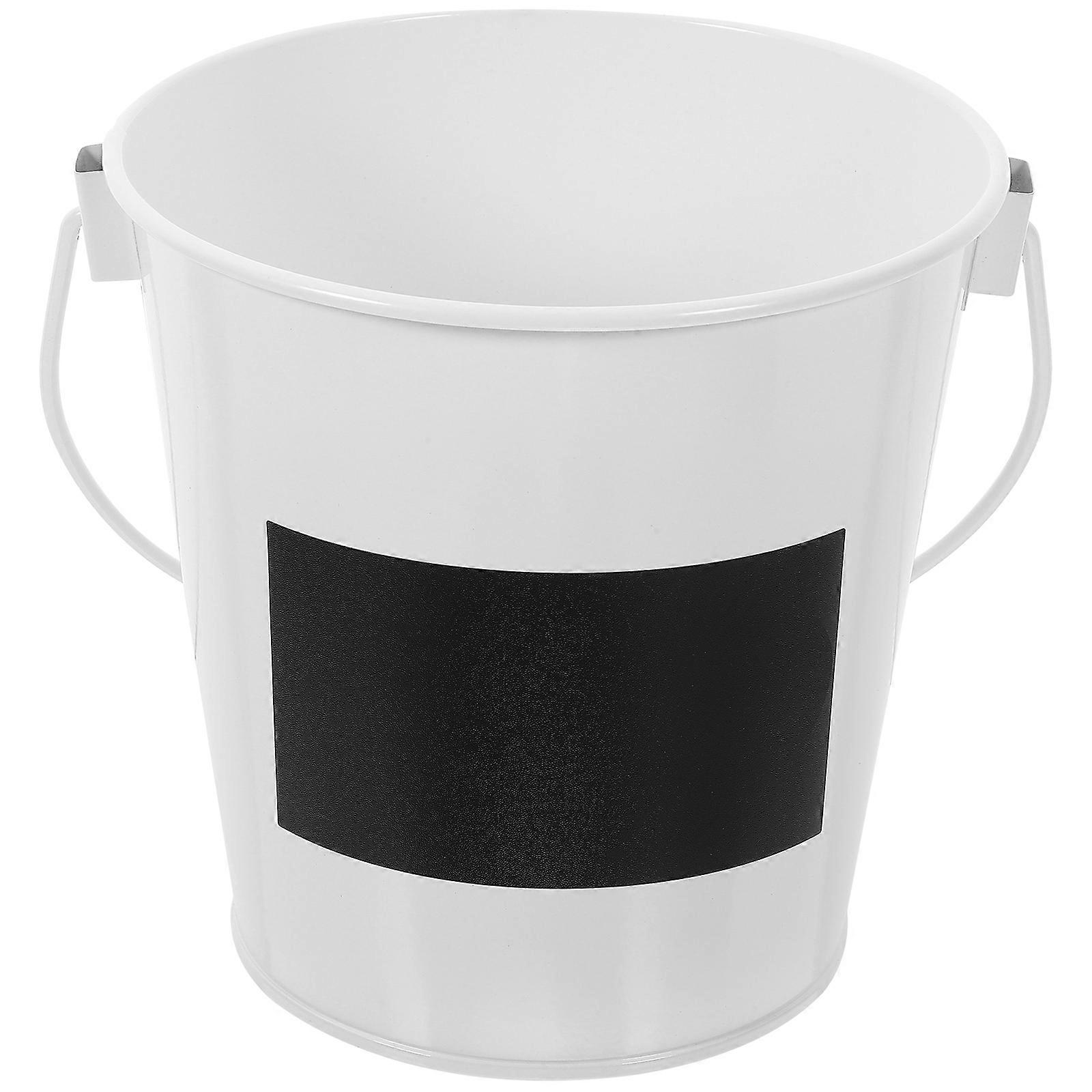 Desktop Garbage Container Desk Trash Can Waste Storage For Office Iron Rectangular 1Pcs