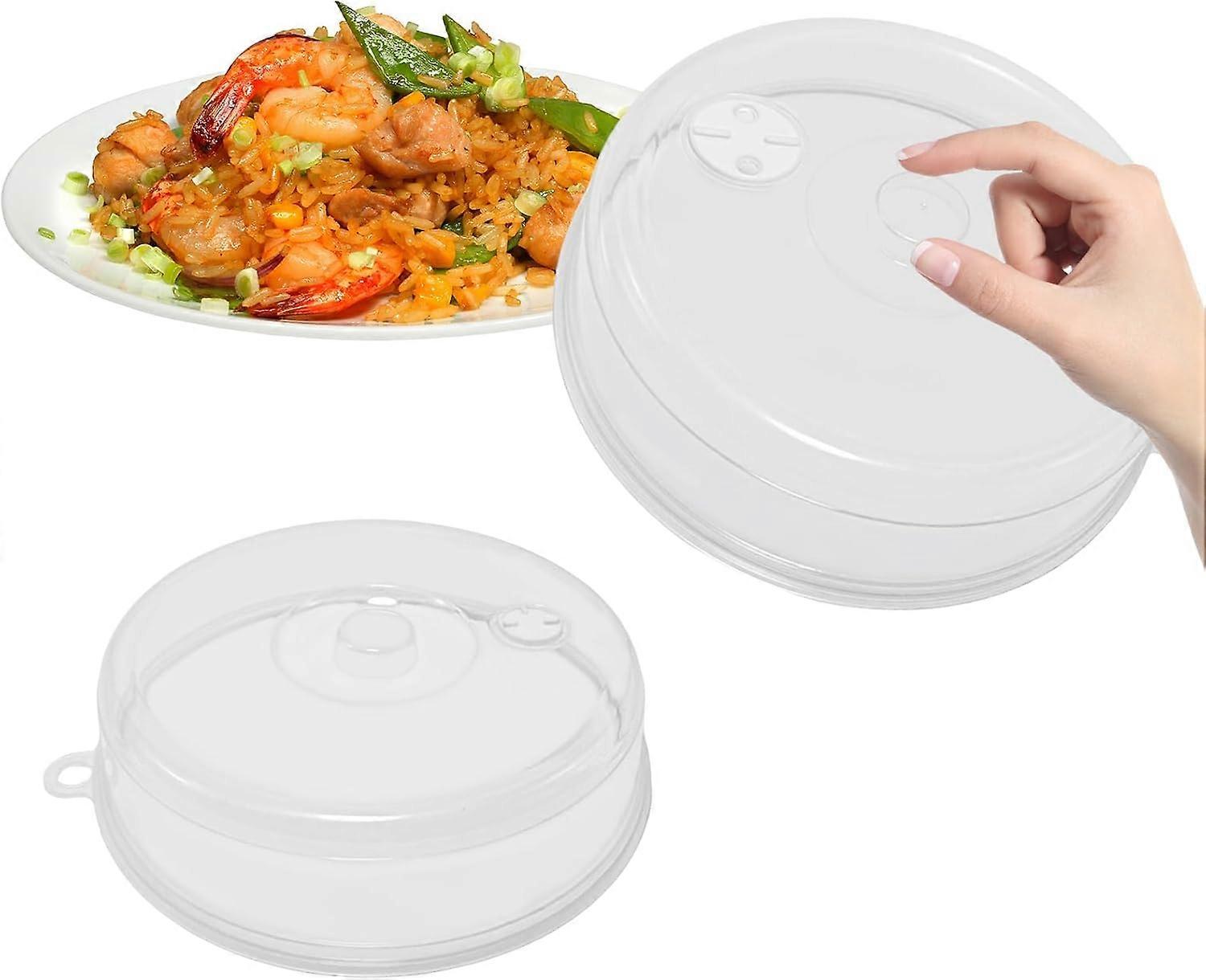 2 Stück Mikrowellenabdeckung 23 cm und 17 cm, spritzwassergeschützte Mikrowellenabdeckung, BPA-freie Mikrowellenabdeckung, gemischte Größen für verschiedene Plattengrößen