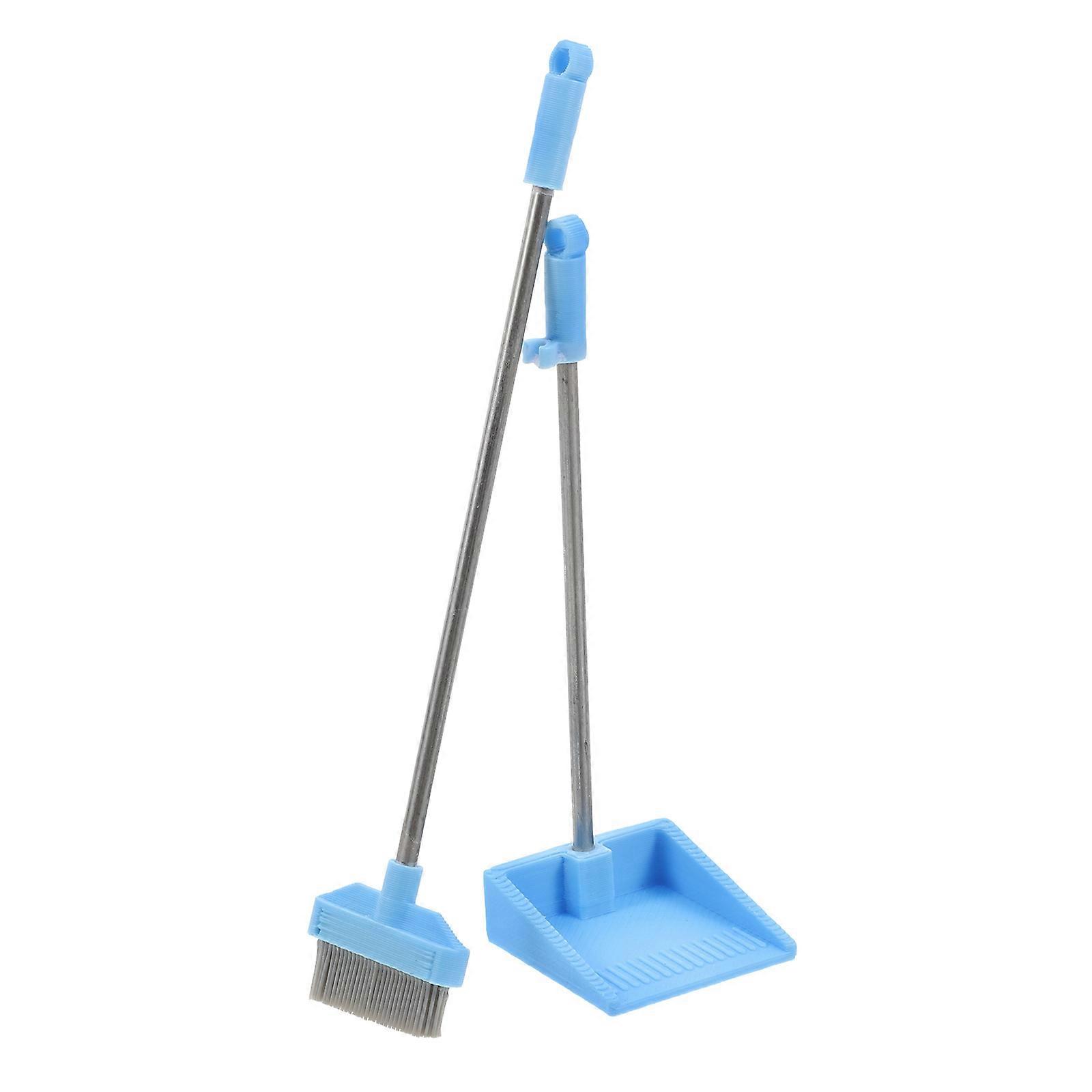 Mini Cleaning Supplies Mini Dustpan and Broom for Desktop Decor Collectors Use 1Set