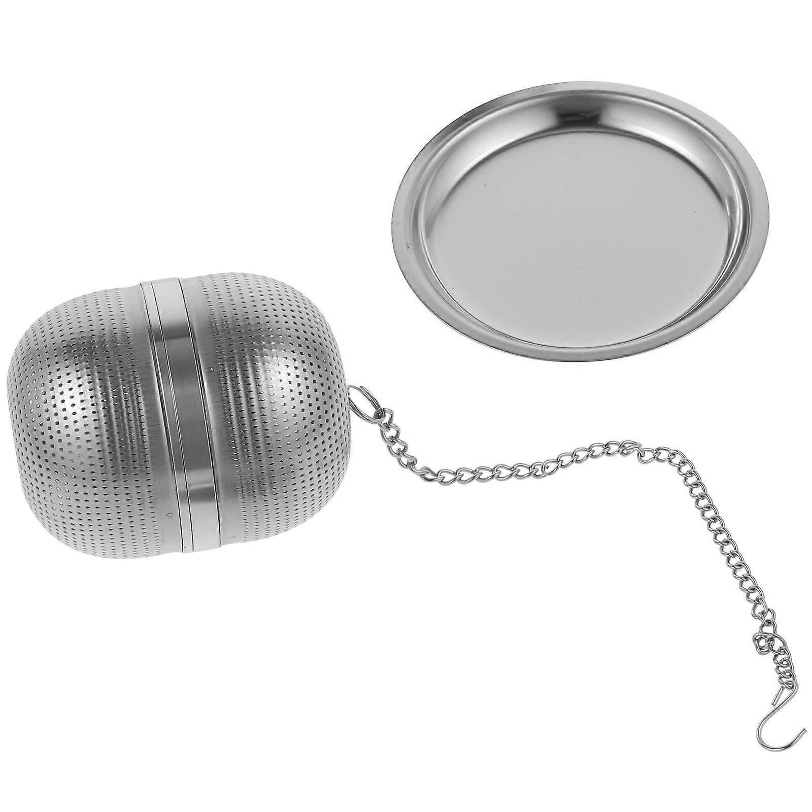 Stainless Steel Filter Teacup Ball Infuser For Loose Tea Leaf Kitchen Experimentation Silver 3.14X2.36X2.36in Loose Leaf Tea Brewing 1Pcs