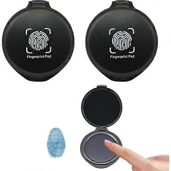 Fingerprint Ink Pad, 2 pcs Fingerprint Ink Pad, Blue Fingerprint Ink Pad, Portable Fingerprint Kit