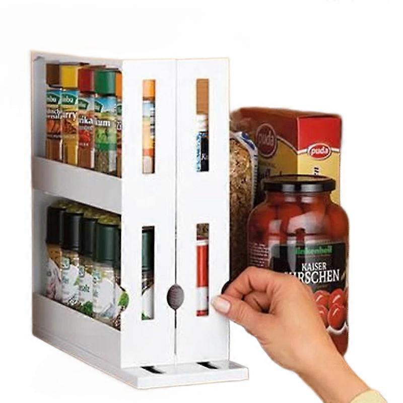Kitchen Spice Organizer Rack Multi Rotating Storage