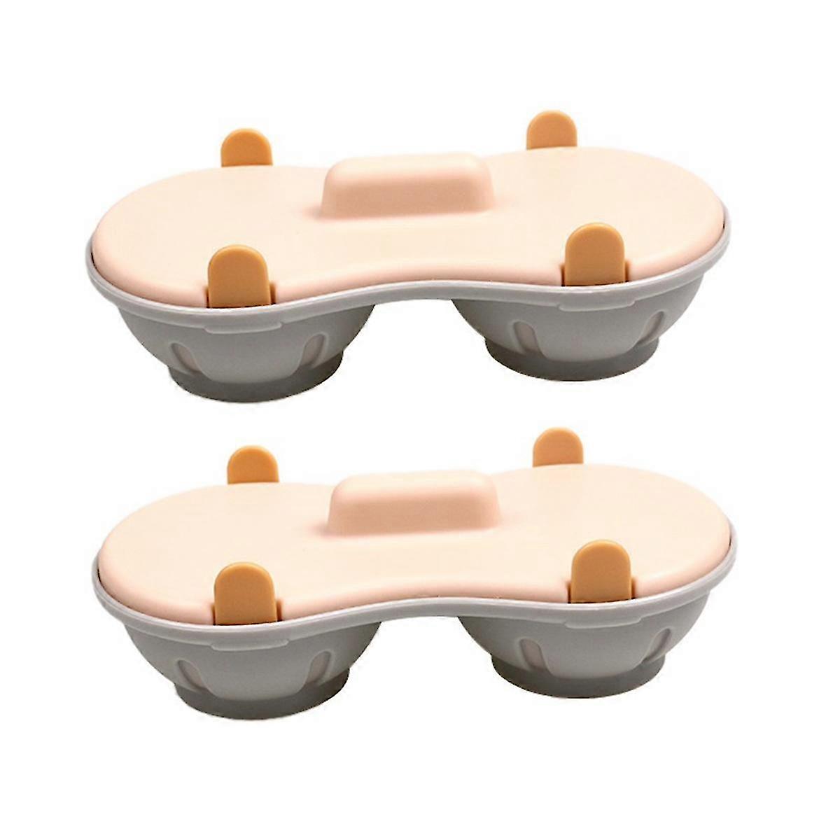 2pcs microwave egg boiler 2 cavities silicone egg boiler,b p