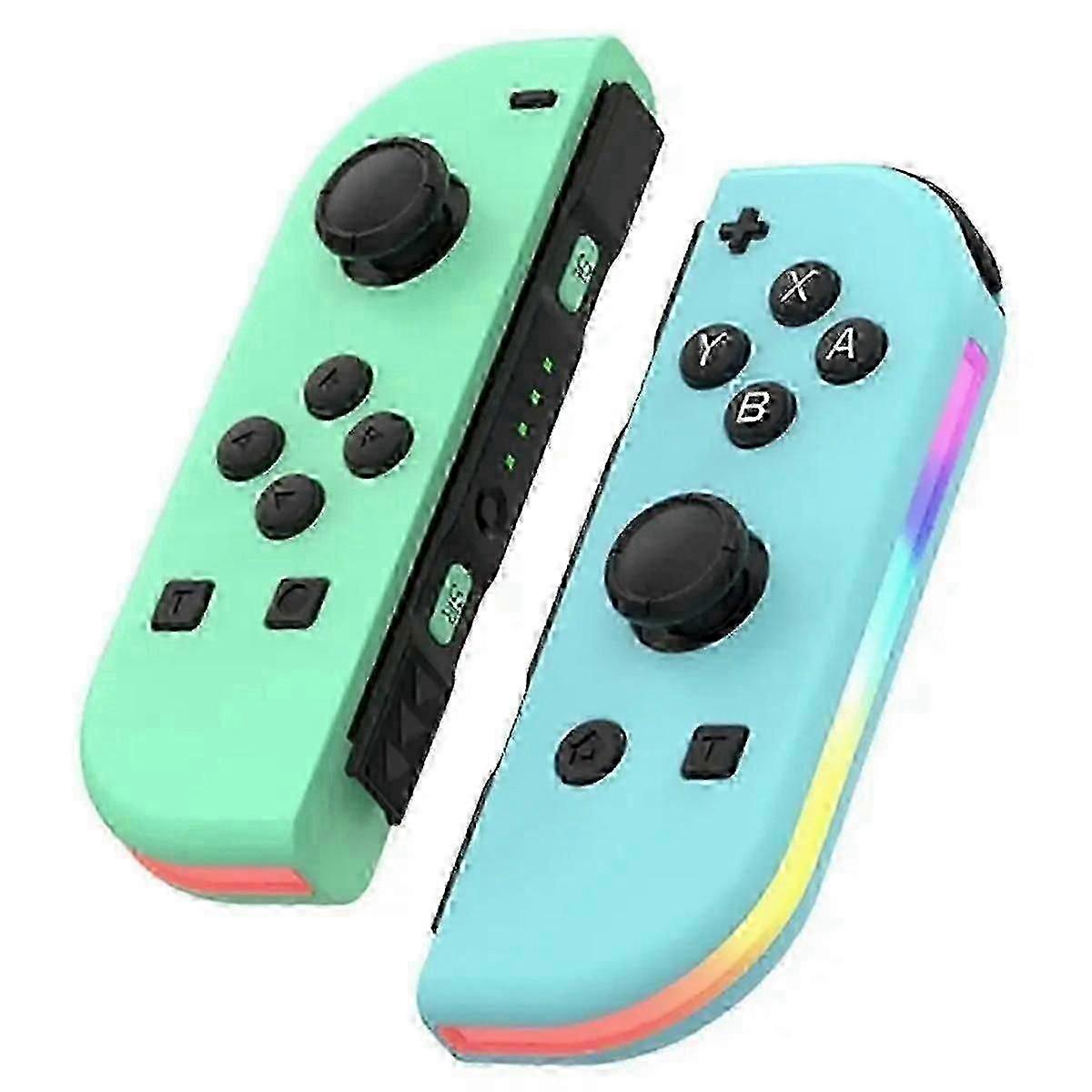2PCS Joypad Controller (L/R) for Switch, Wireless Joypad Replacement for Switch Controller Dual Vibration/RGB Light-E