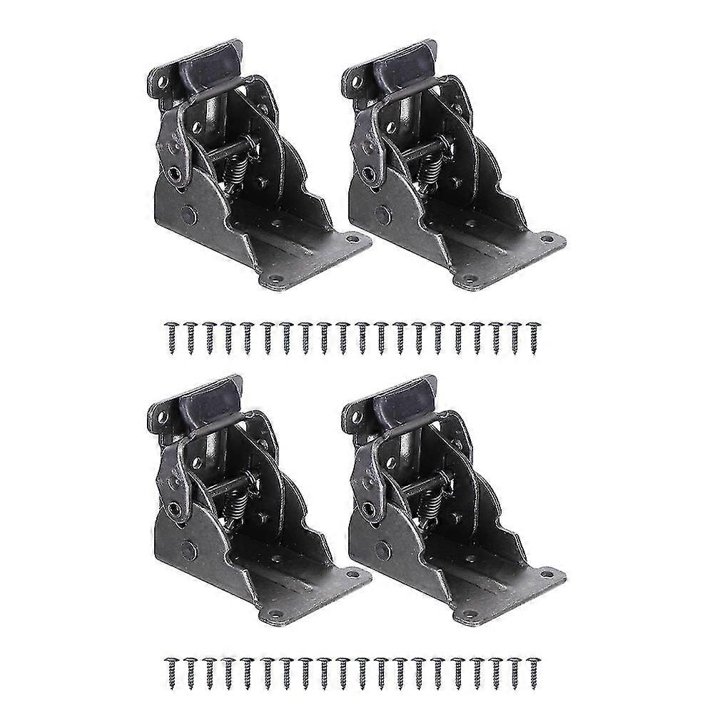 4pcs Locking Hinge 90 Degree Locking Foldable Hinges Folding Table Chair Leg Brackets
