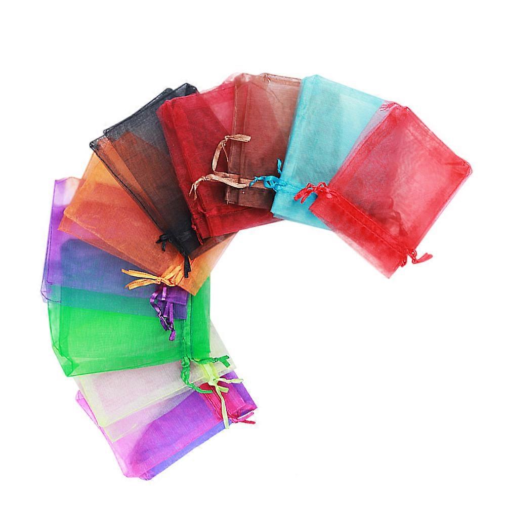 25pcs Drawstring Gauze Bags for Candy, Cosmetics & Party Favors – Durable, Versatile Storage Pouches in Random Colors