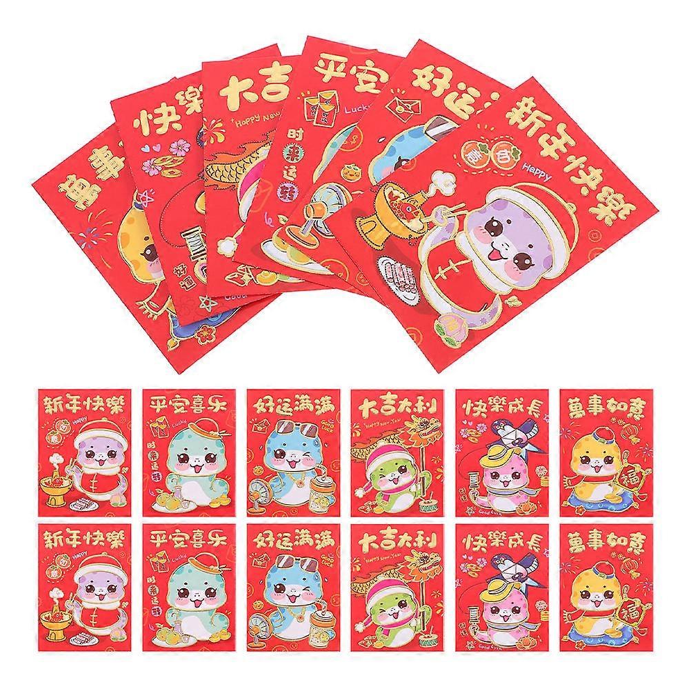 Snake Red Envelopes Chinese New Year Red Money Envelopes Rectangular Shape For Weddings Birthdays 10Sets