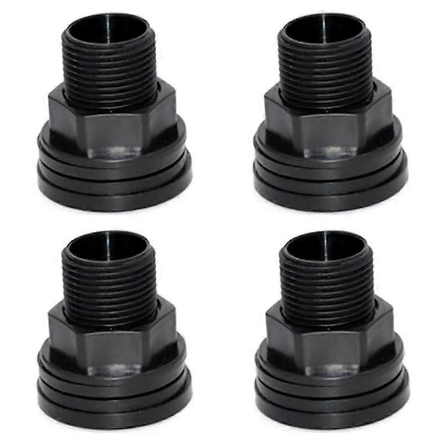 PVC Bulkhead Fitting Double Threaded Bulkhead Water Tank Connector for Rain Barrels Aquariums Water