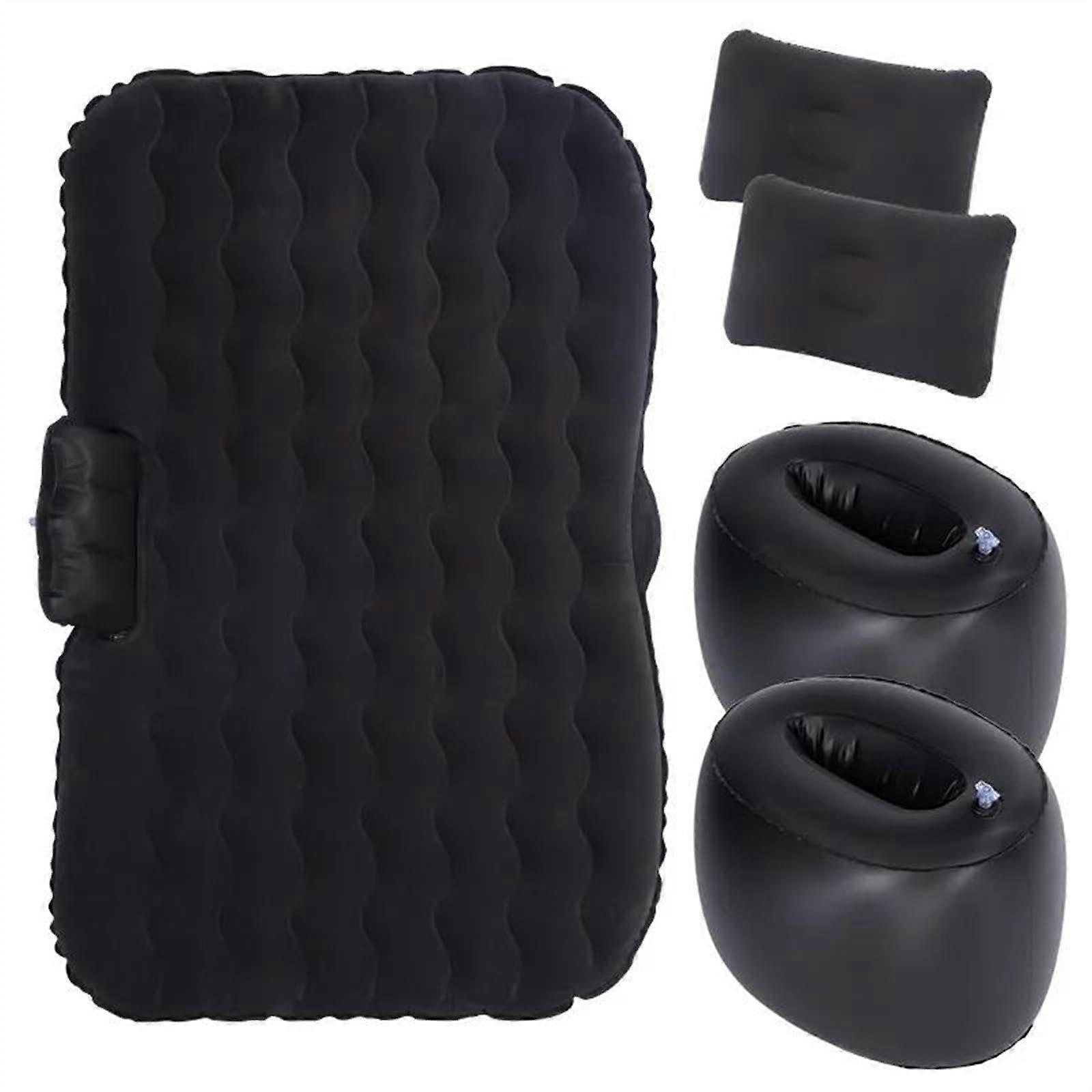 Universal Car Air Mattress SUV Travel Bed Multifunctional Inflatable Car Mattress for Camping, Beach, Outdoor Sleeping, and Car Accessories (Black)