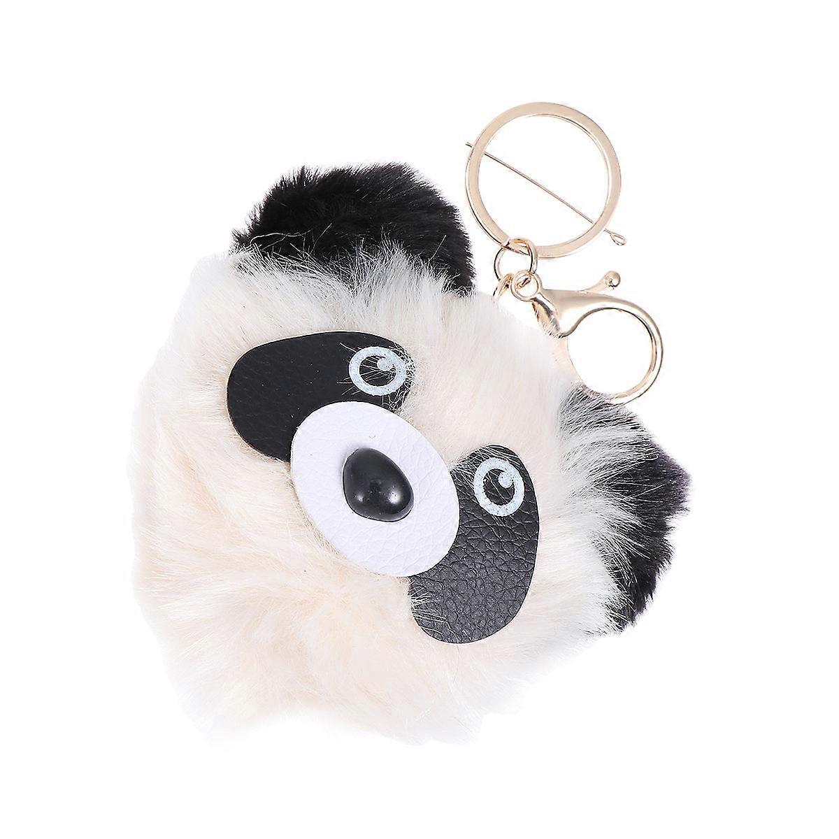 Cute Panda Keychain Pendant Plush Material Key Holder For Kids Dancing Party Fashion Style 1Pcs