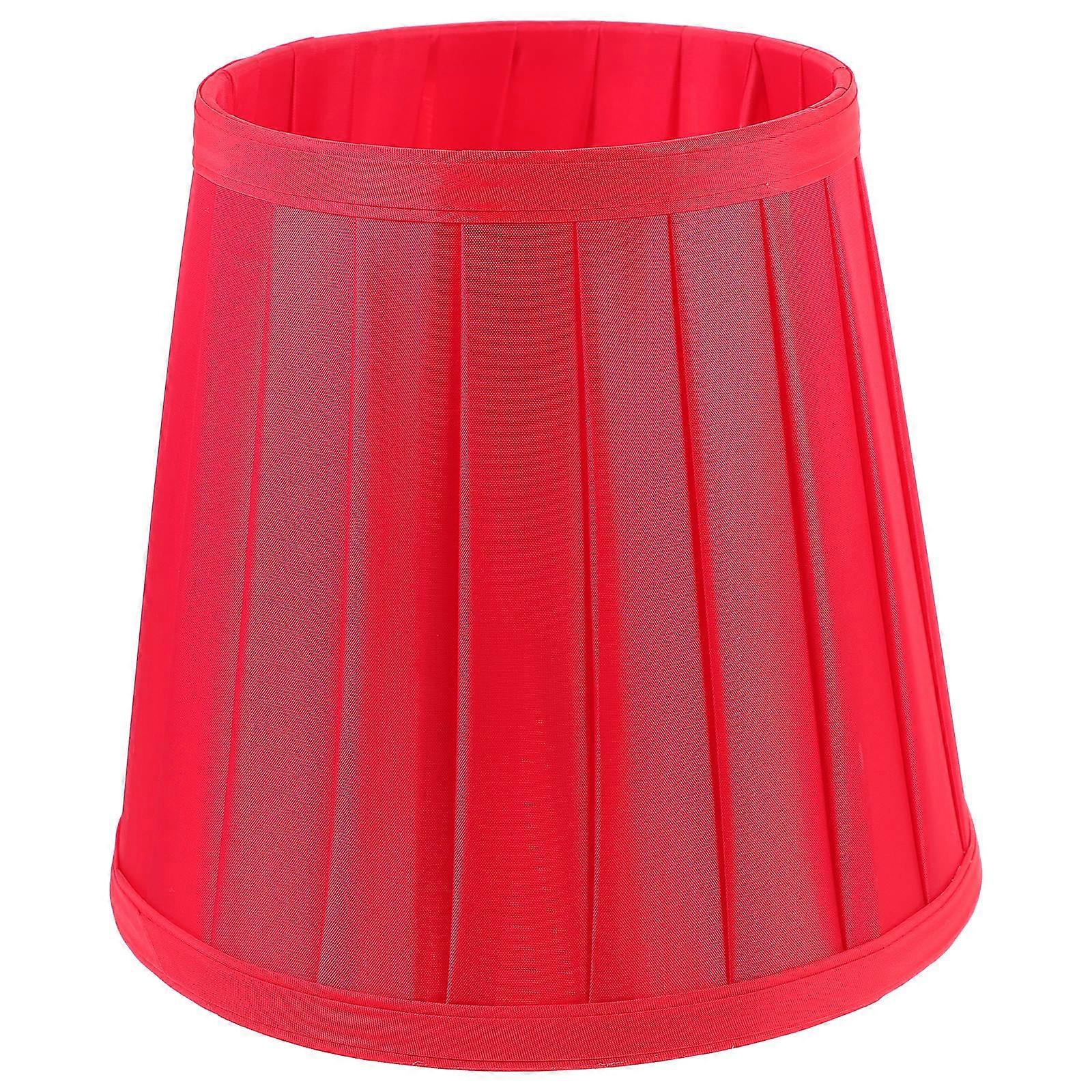 Decorative Lamp Shades Replacement Lampshade Wrinkle Cloth Table Lamp Shade Red 17.00X16.00X12.00CM Light Diffusion 1Pack