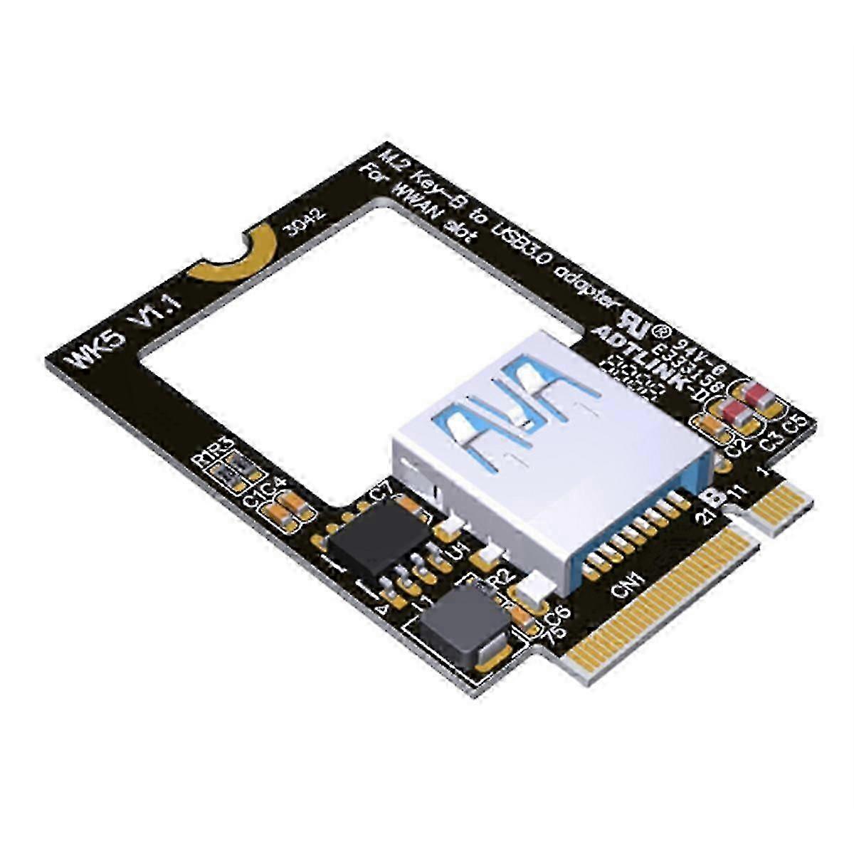 M.2 B Key to Bluetooth-Compatible WiFi Network Card USB 3.0 SSD NGFF Converter for Wireless 4G Slot to USB