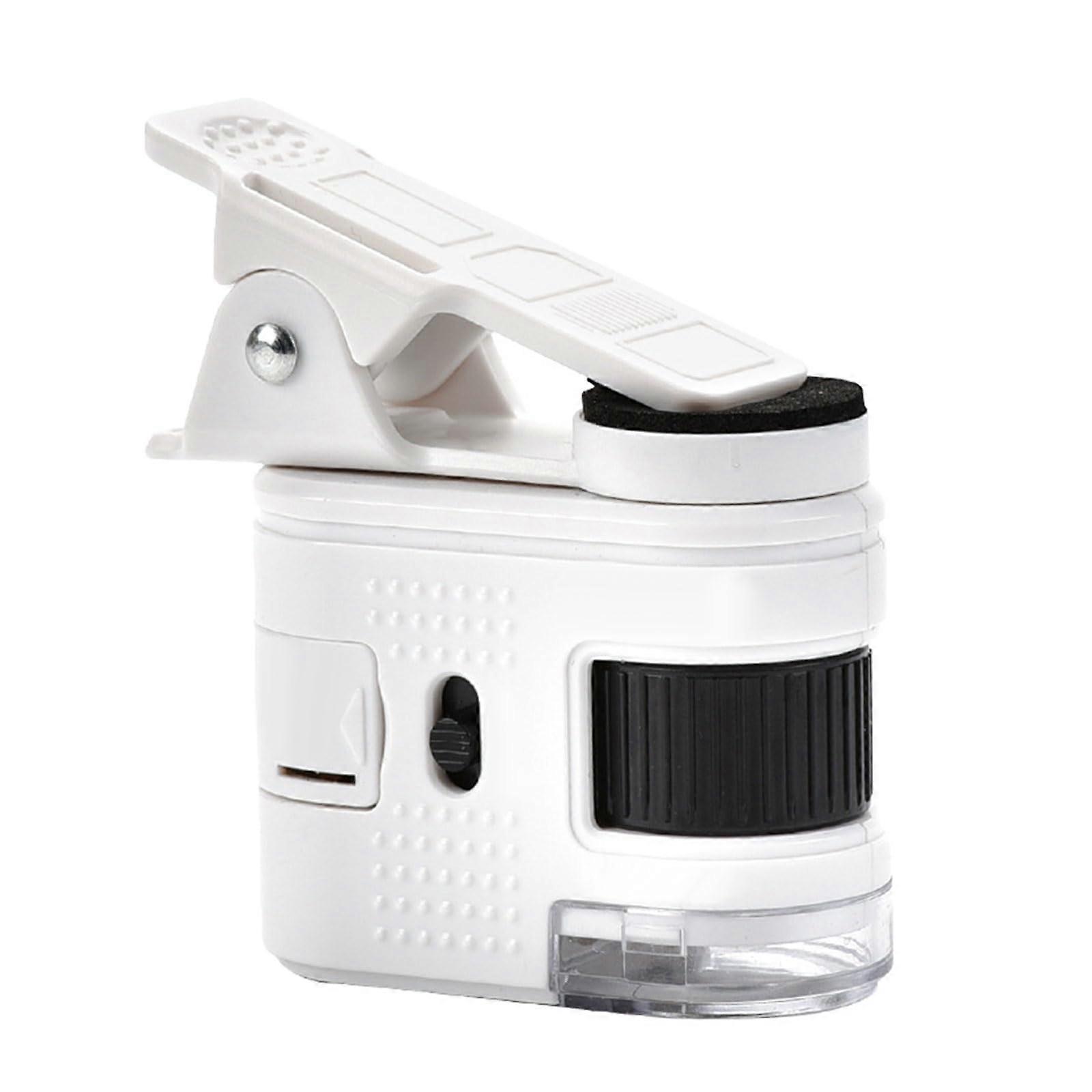 Portable Microscope 100X Magnification With LED Light Ideal For Jewelry Appraisal And Scientific Research, Clips Included