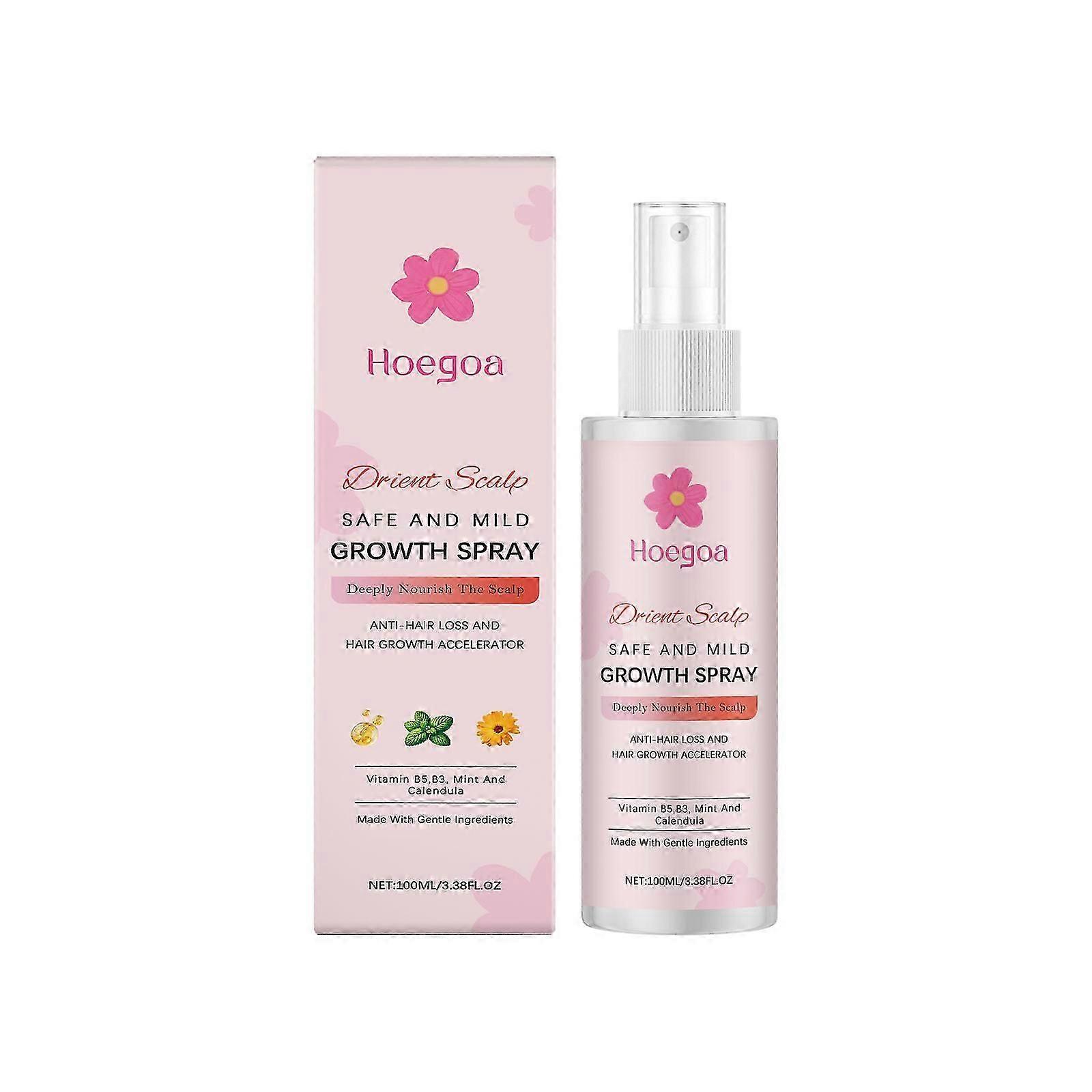 Le spray de soins capillaires Hoegoa hydrate en douceur les pointes des cheveux, améliore les soins secs, crépus et lisses