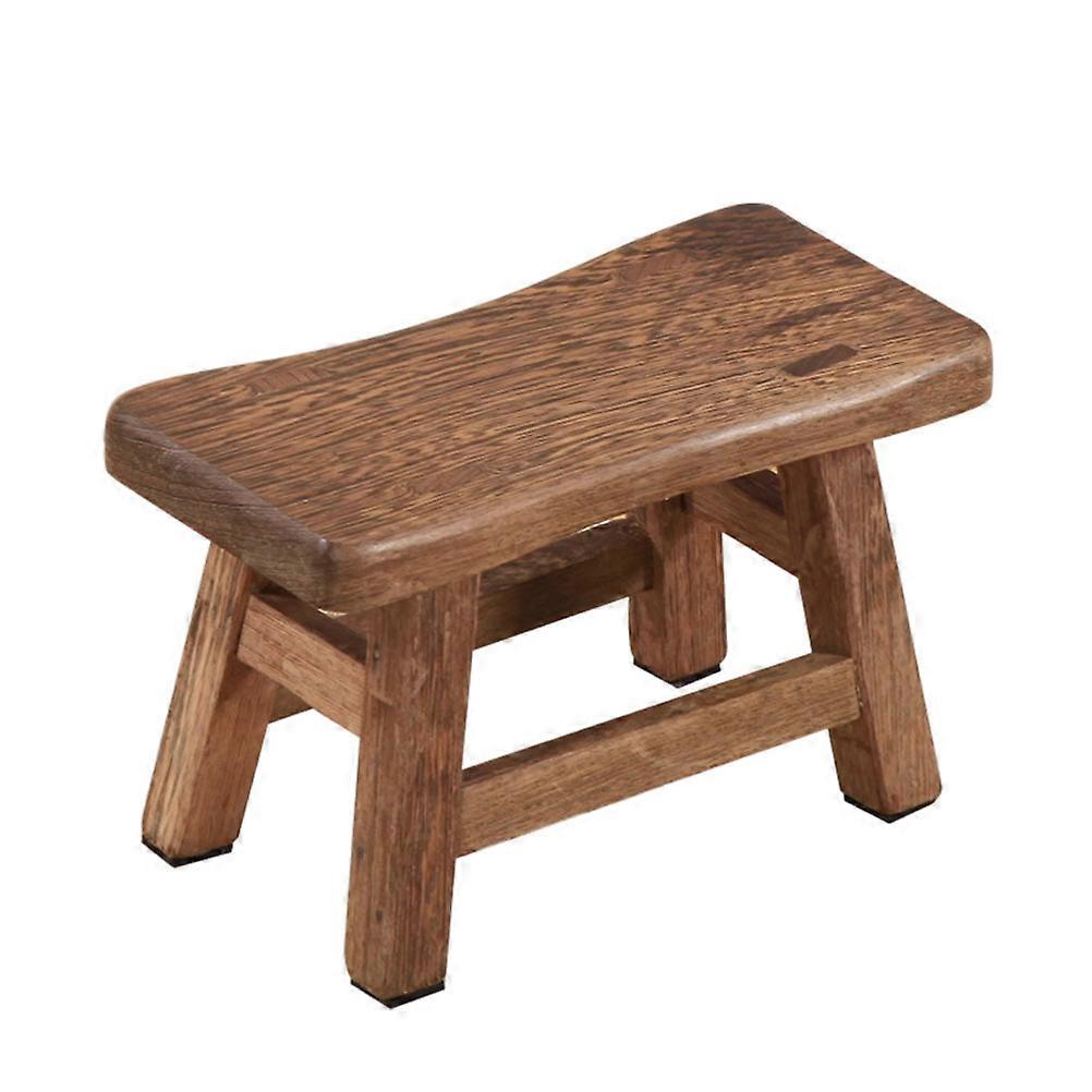 1pc Lightweight Children's Stool for Home Use Non-Slip Stable Legs Light Brown