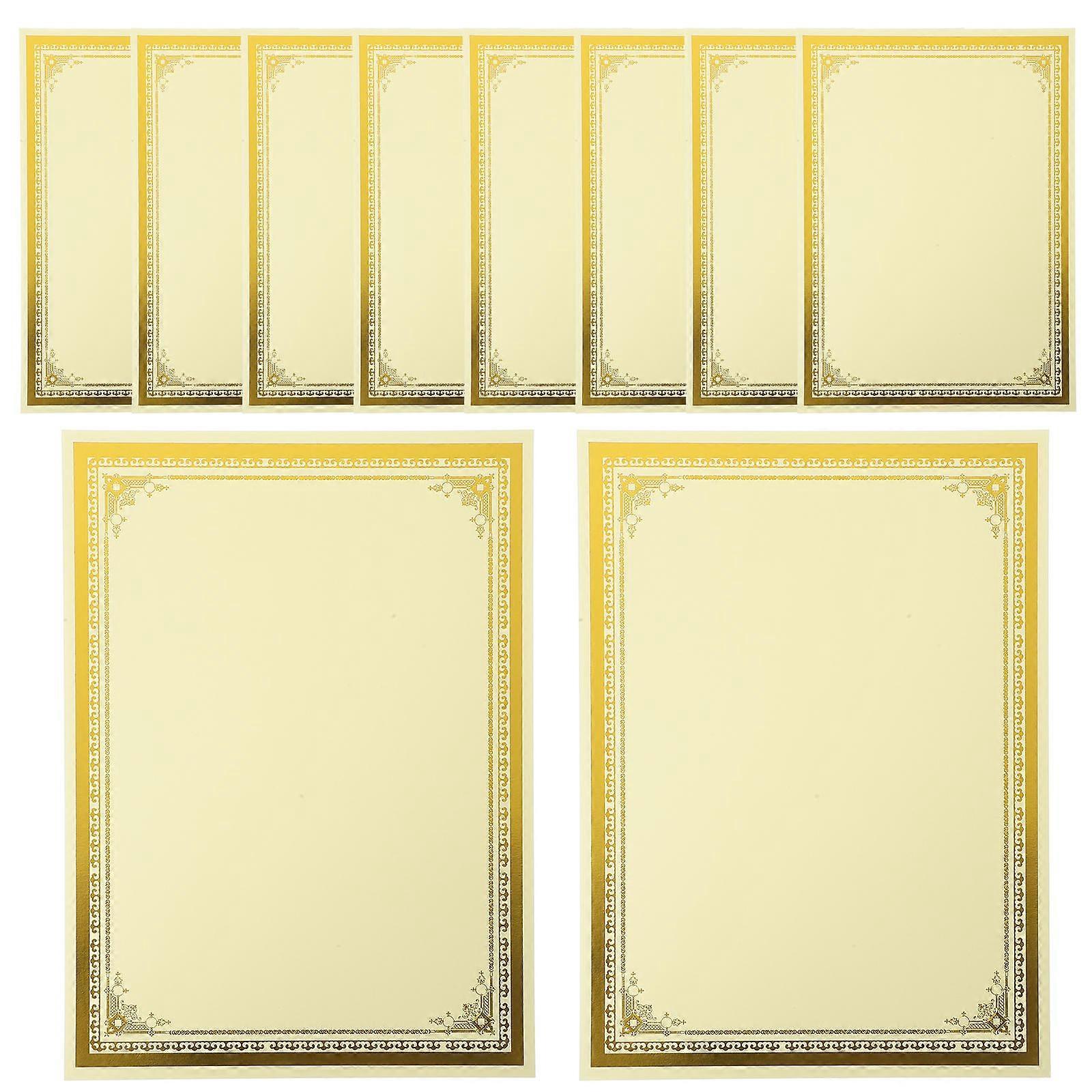 Diploma Paper For Printing Certificate Inner Paper Home Decoration Office Use Design Horizontal Vertical Placement 10 Sheets
