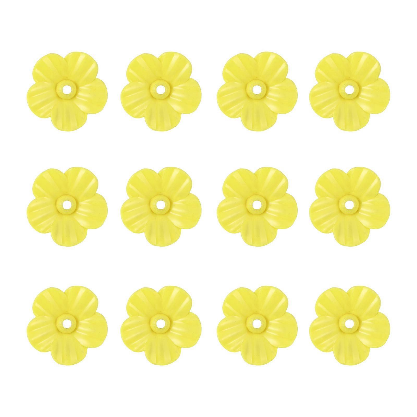 Feeder Flowers Hummingbird Water Feeder Bottle 3X1cm Yellow Simple and Practical Bird Feeding 12Set