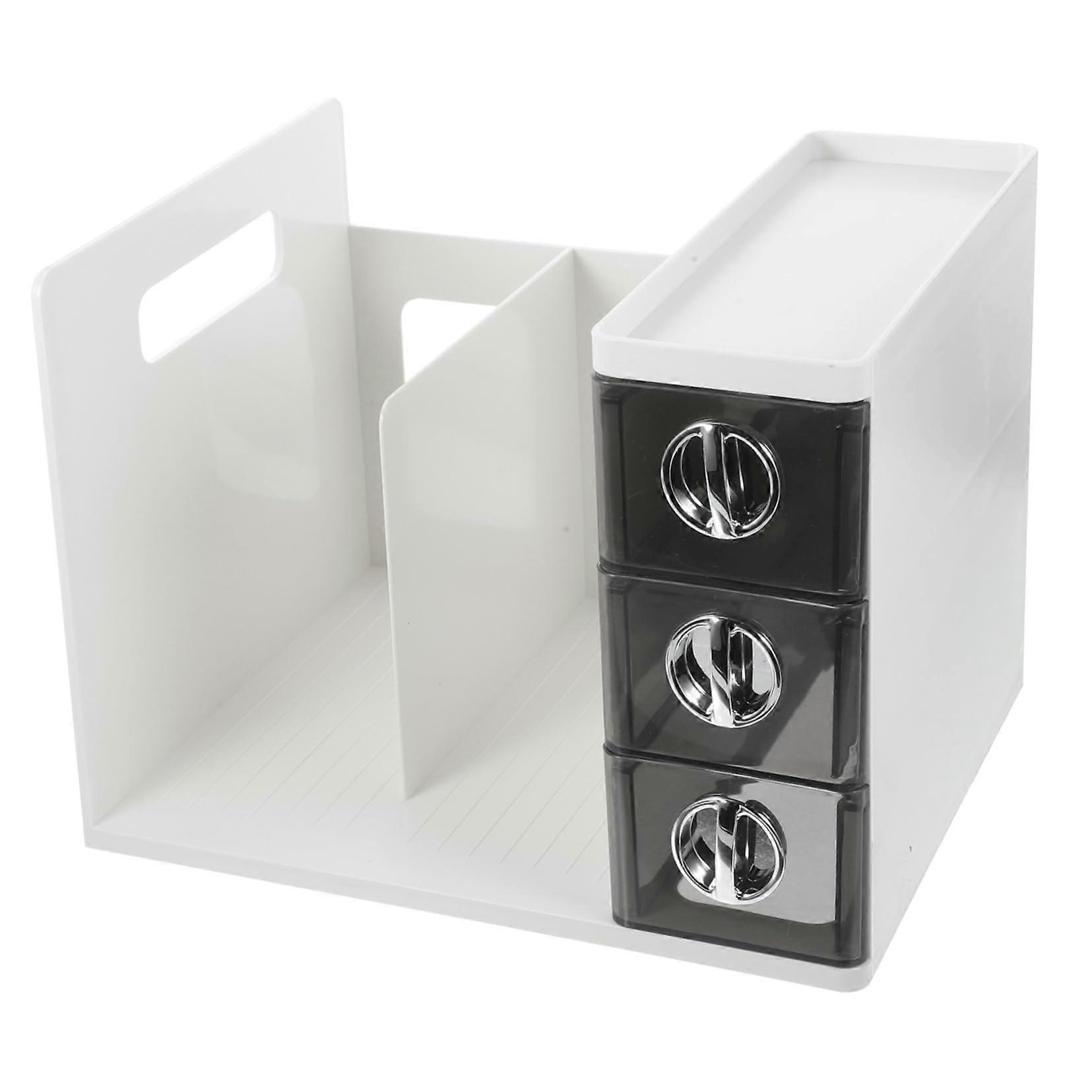 Office Organizer for Desk Classified Document Holder with Compartments Made of HIPS and Simple for Letters and Stationery Modern