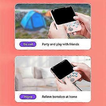G7 Retro Video Game Console Built-In 666 Game 3.5Inch Screen AV Out Pocket Gamepad Handheld Game Players Controller(D) js