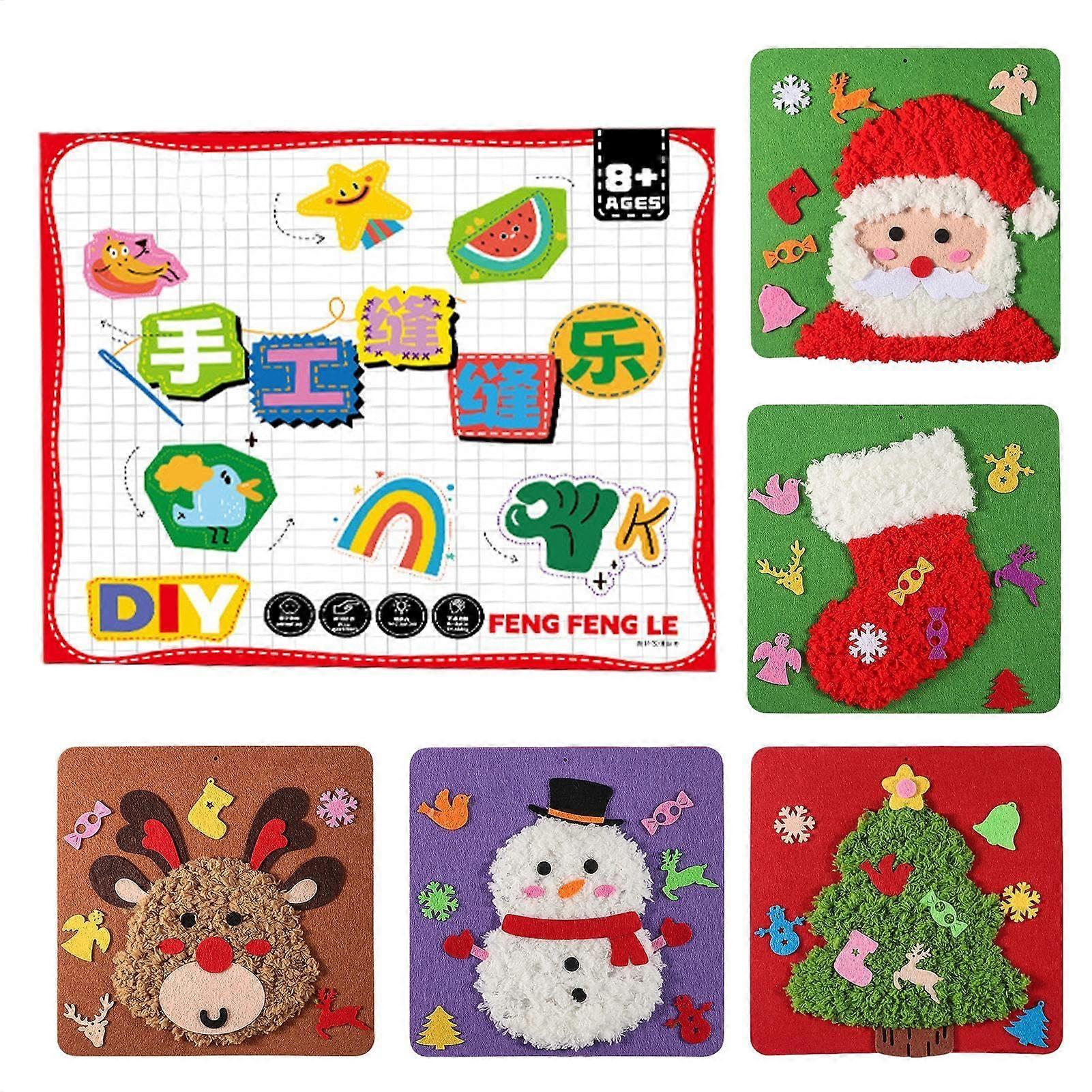 Needlepoint Kits for Children, Beginner Needlepoint Kit for Kids, Pre-Printed Design, Includes Needle, Assorted Colors