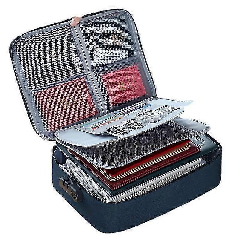 Multifunctional document storage bag passport box Oxford cloth document organizer bag