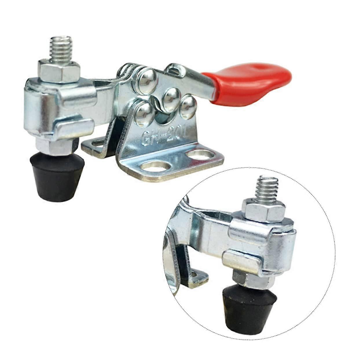 Horizontal QuickClamping Knee Lever Woodworking Press with SideMounted Flange Base for Sheet Metal and PCBs