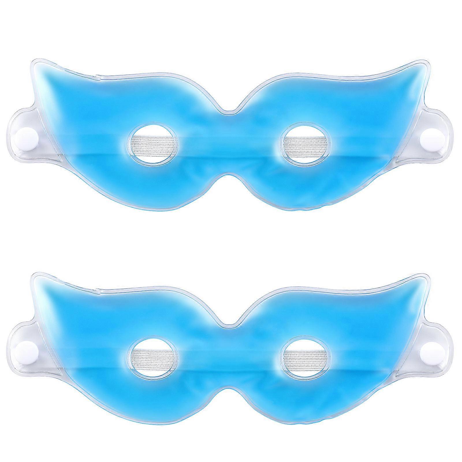 Minkissy Gel Eye Mask Reusable Cooling Eye Mask For Eye Care Cold Compress Reduce Dark Circles Blue 2Pack