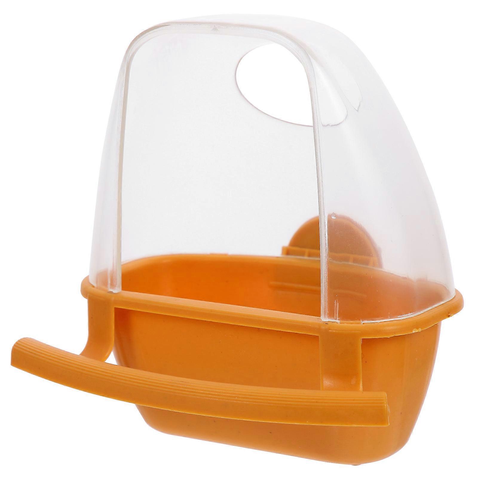 Spill Proof Transparent Parrot Feeding Box – Durable Plastic Bird Food Container with Clear Design for Cages and Outdoor Use – Bite Resistant Bird