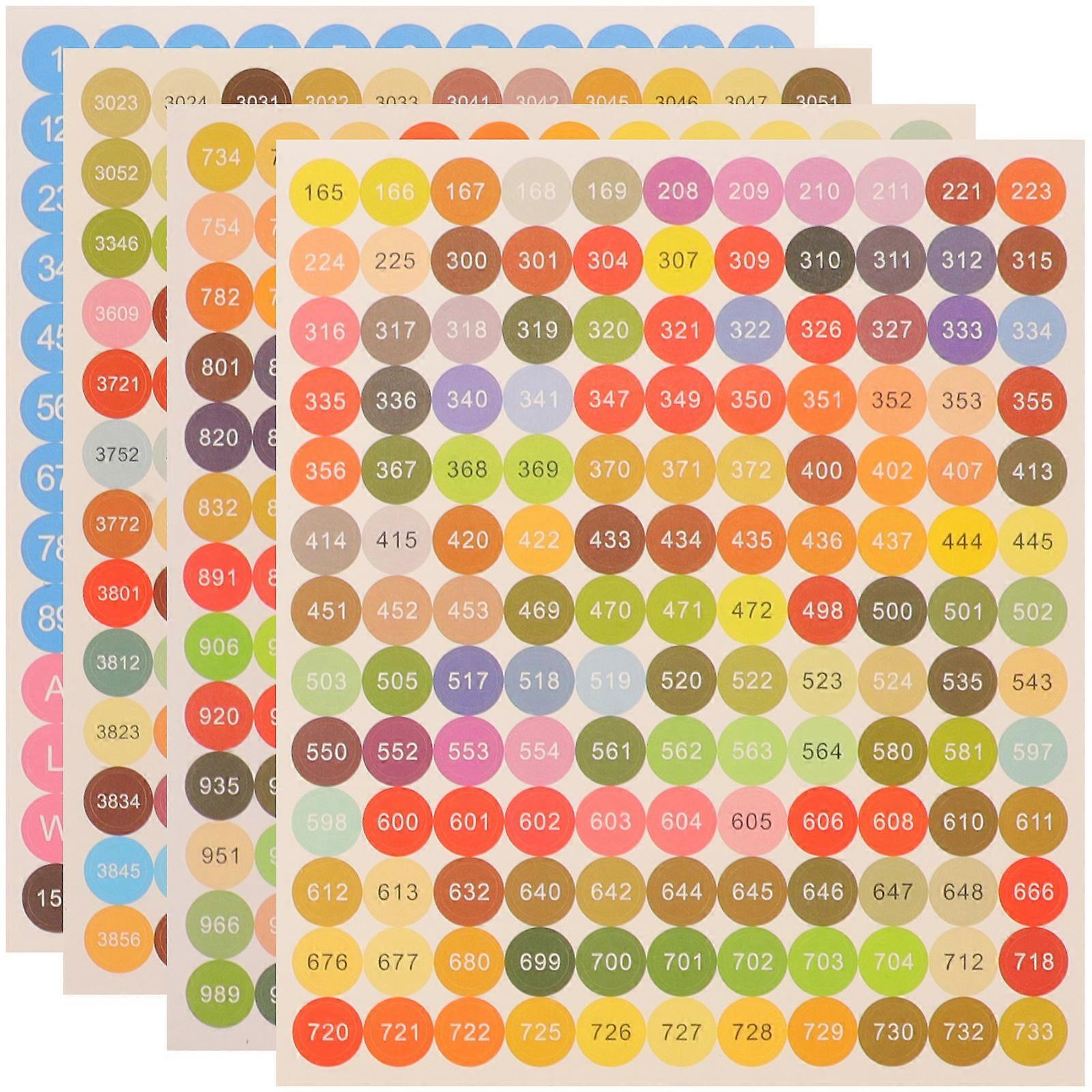 2 Sets Colorful Stickers for Art Painting and Cross Stitch Labeling