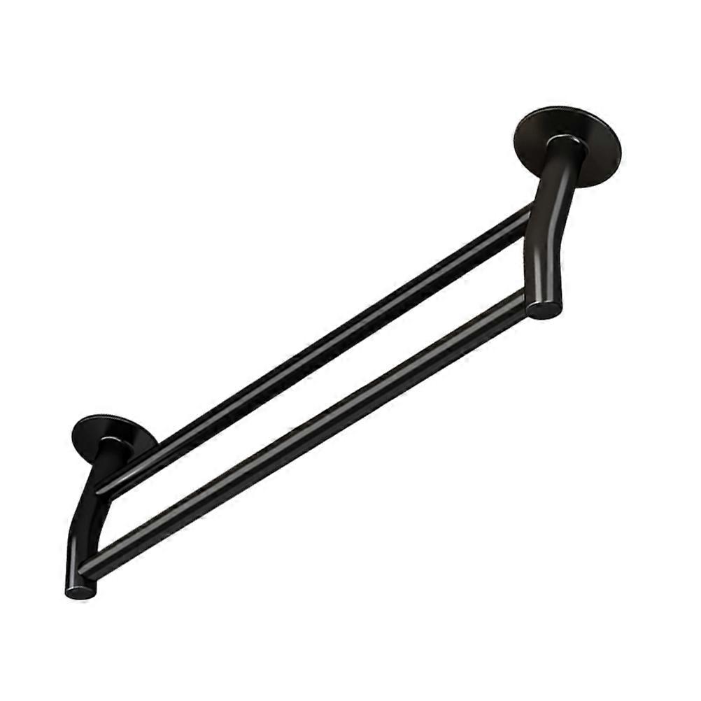 No Drill Towel Holder Dual-Pole Design Bathroom Kitchen Towel Hanger 40x12cm 1Pack