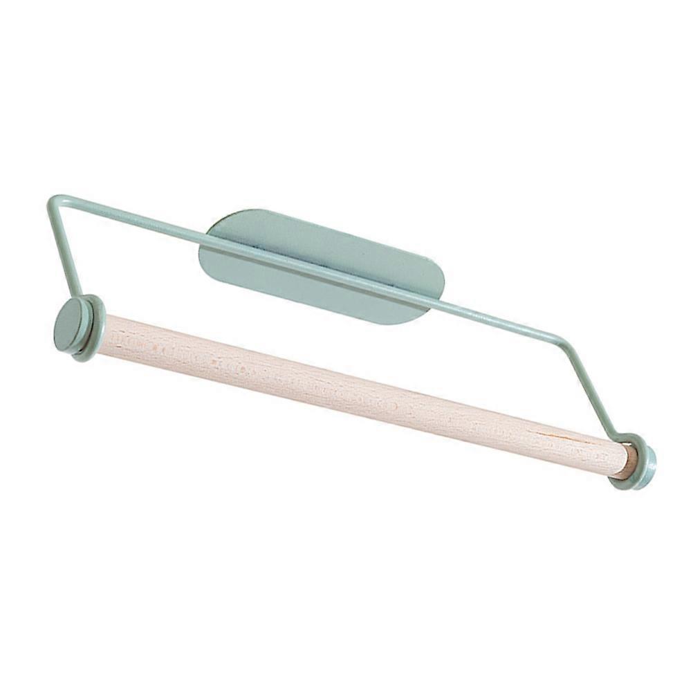 Wall Mounted Iron Art Towel Rod with Traceless Glue – Stylish Kitchen Roll Holder for Paper Towels & Plastic Wrap, Easy Installation for Use