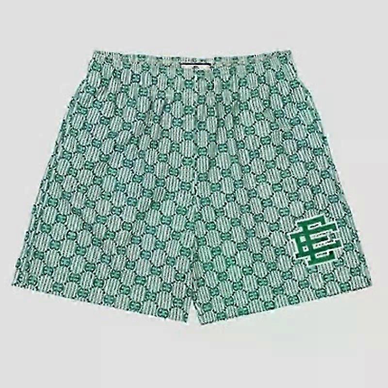 2024 New Summer Eric Emanuel EE Basic Mesh Short Classic Floral Printed Gym Shorts Men's Gym Basketball Sports Beach Shorts