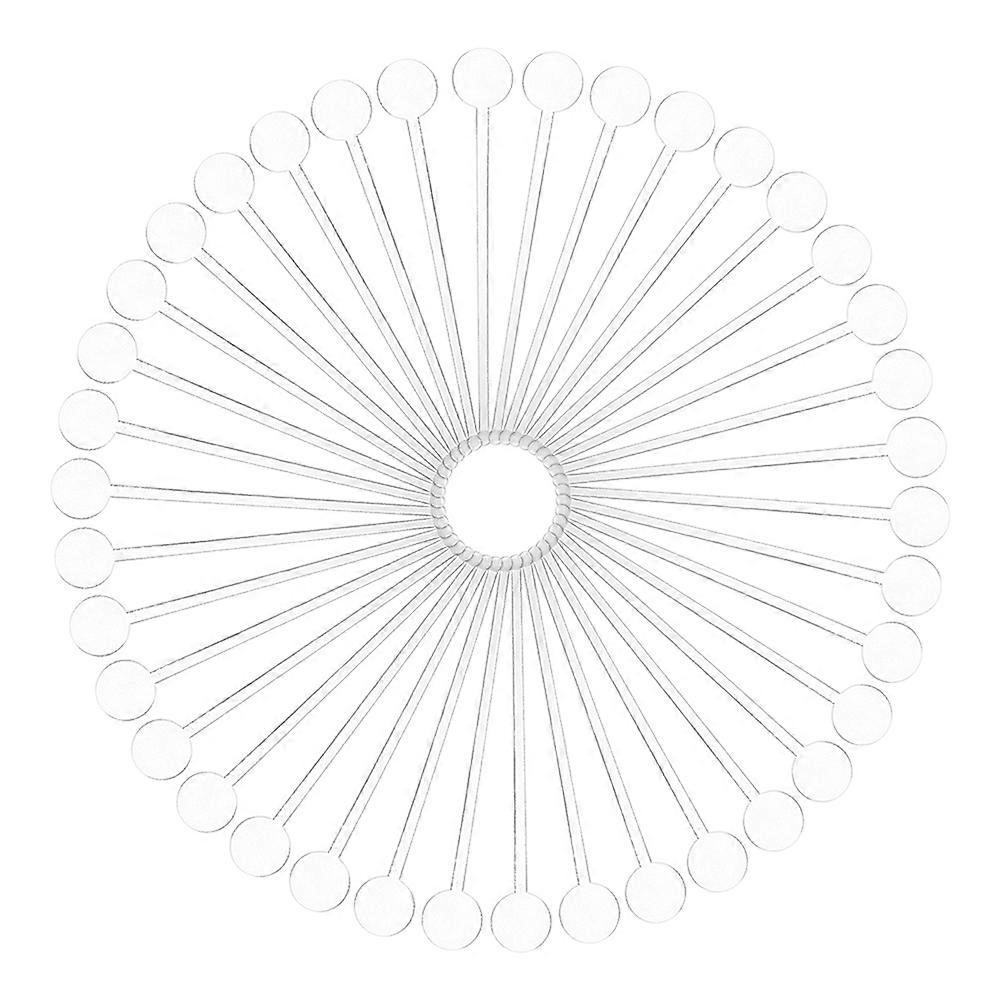 Plastic Coffee Stirring Sticks for Home Use Versatile Beverage Mixing Sticks with Round Head Design 40 Pieces Transparent