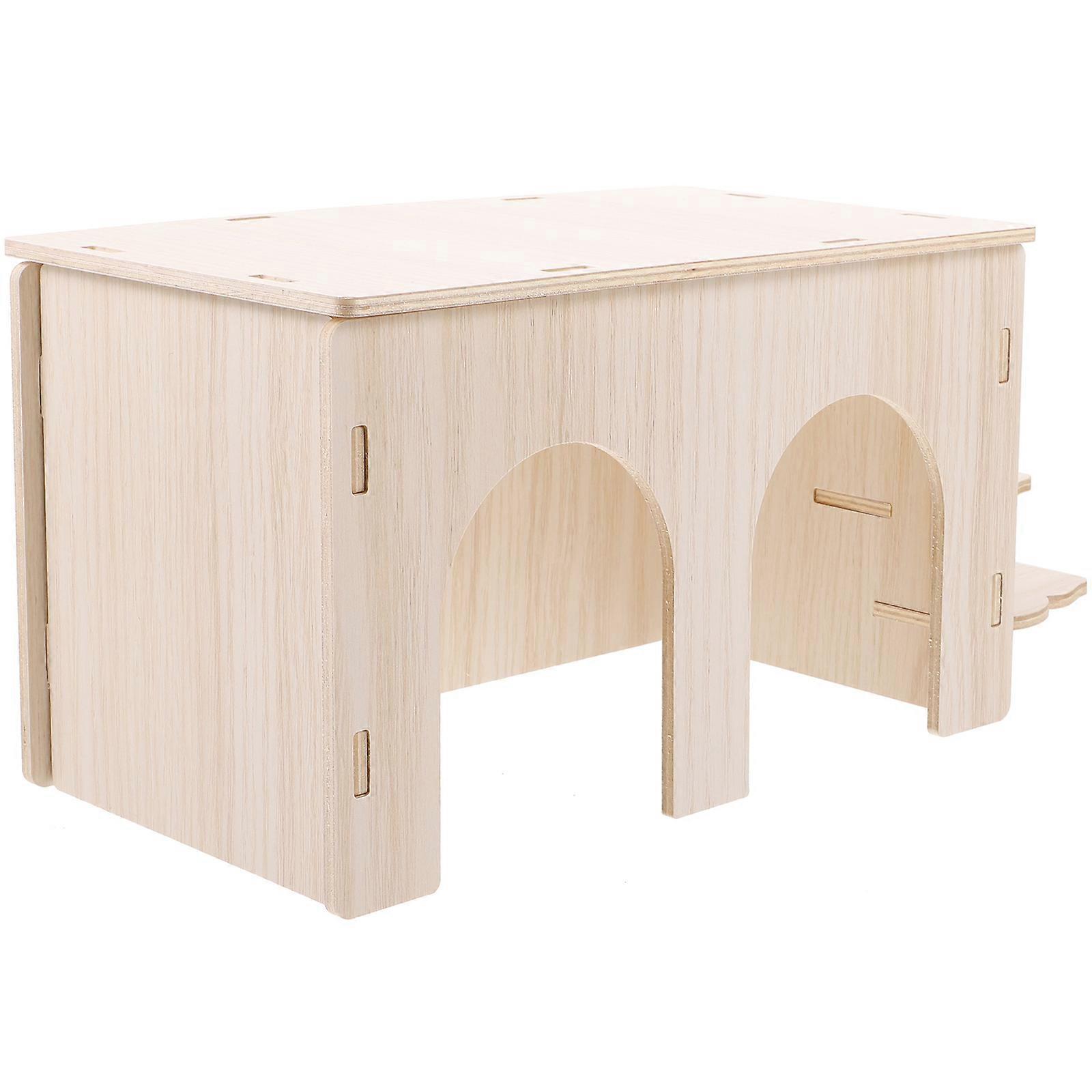 Hamster Houses Hideouts Wooden Maze Hut Small Animal Housing Safe Living Environment 1Set