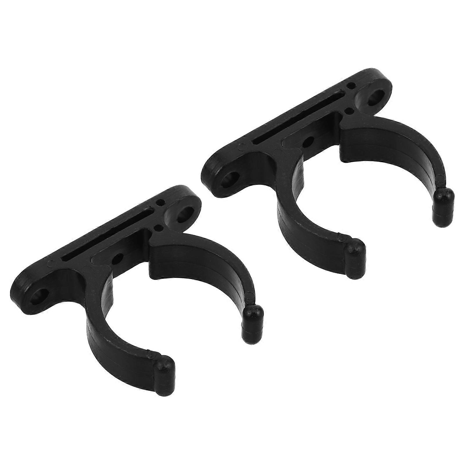 2pcs Durable Black Nylon Tube Clamp Holders for Paddle Boat Parts – Versatile Boat Accessories for Yacht Shelves, Links, and Fastening Applications