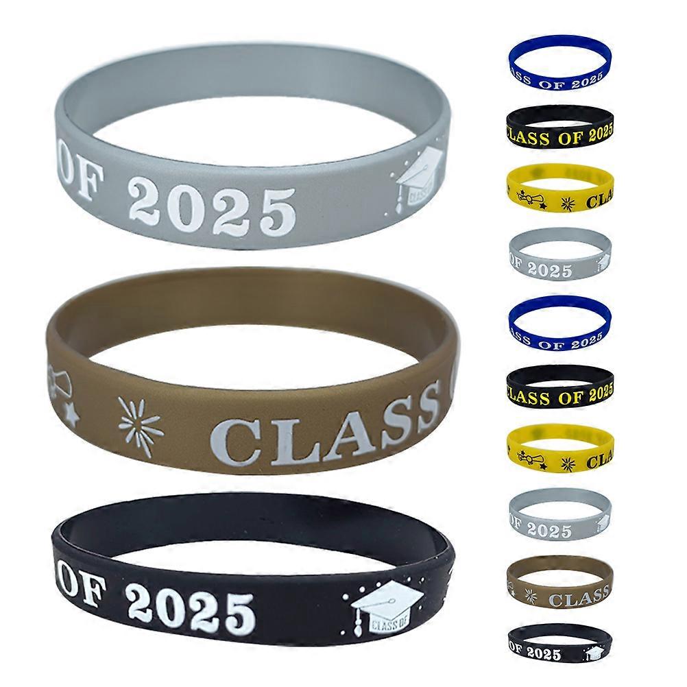24pcs Graduation Silicone Wristbands – Inspirational Keepsakes for High School Graduates, Comfortable Fit for Senior Celebrations and Graduation
