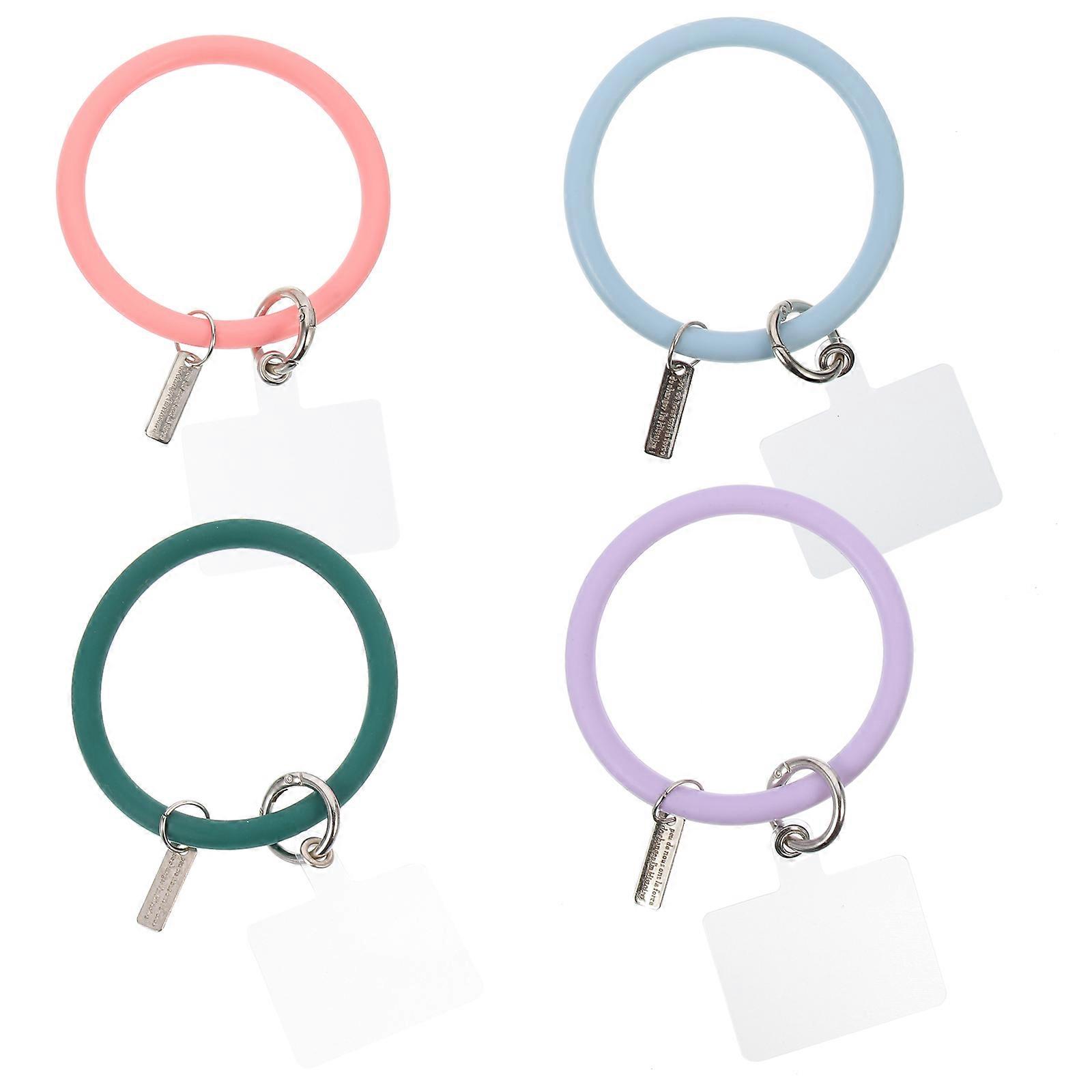 4pcs Phone Strap Rings with Durable Grip Holders for Smartphones – Easy Installation & Convenient Daily Use for Secure Carrying & Protection