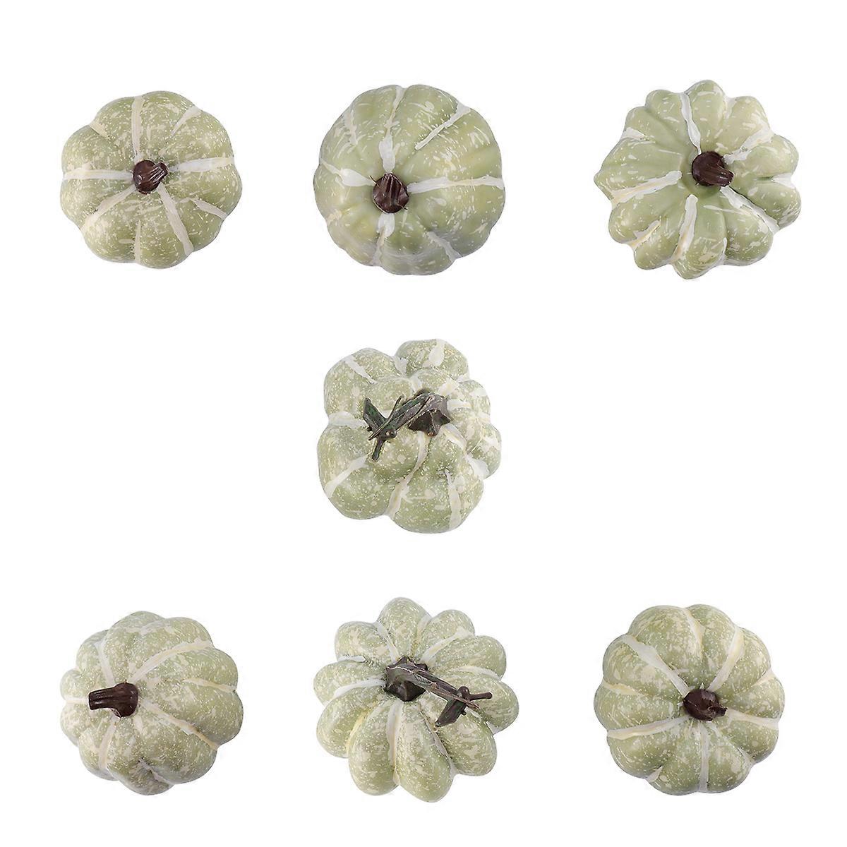 6 Piece Halloween Artificial Pumpkin Decoration Set – Realistic Simulation Props, Creative Pumpkin Shaped Ornaments for Autumn Party & Holiday Display