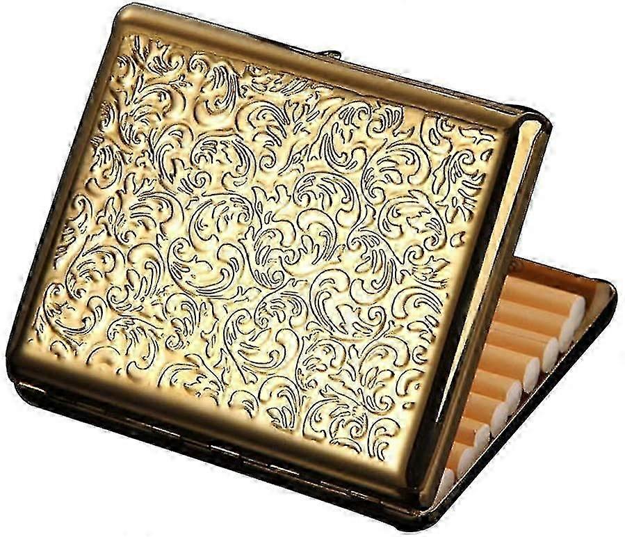 Sleek Metal Cigarette Case - Holds 20 Cigarettes, Ultra-Thin Design