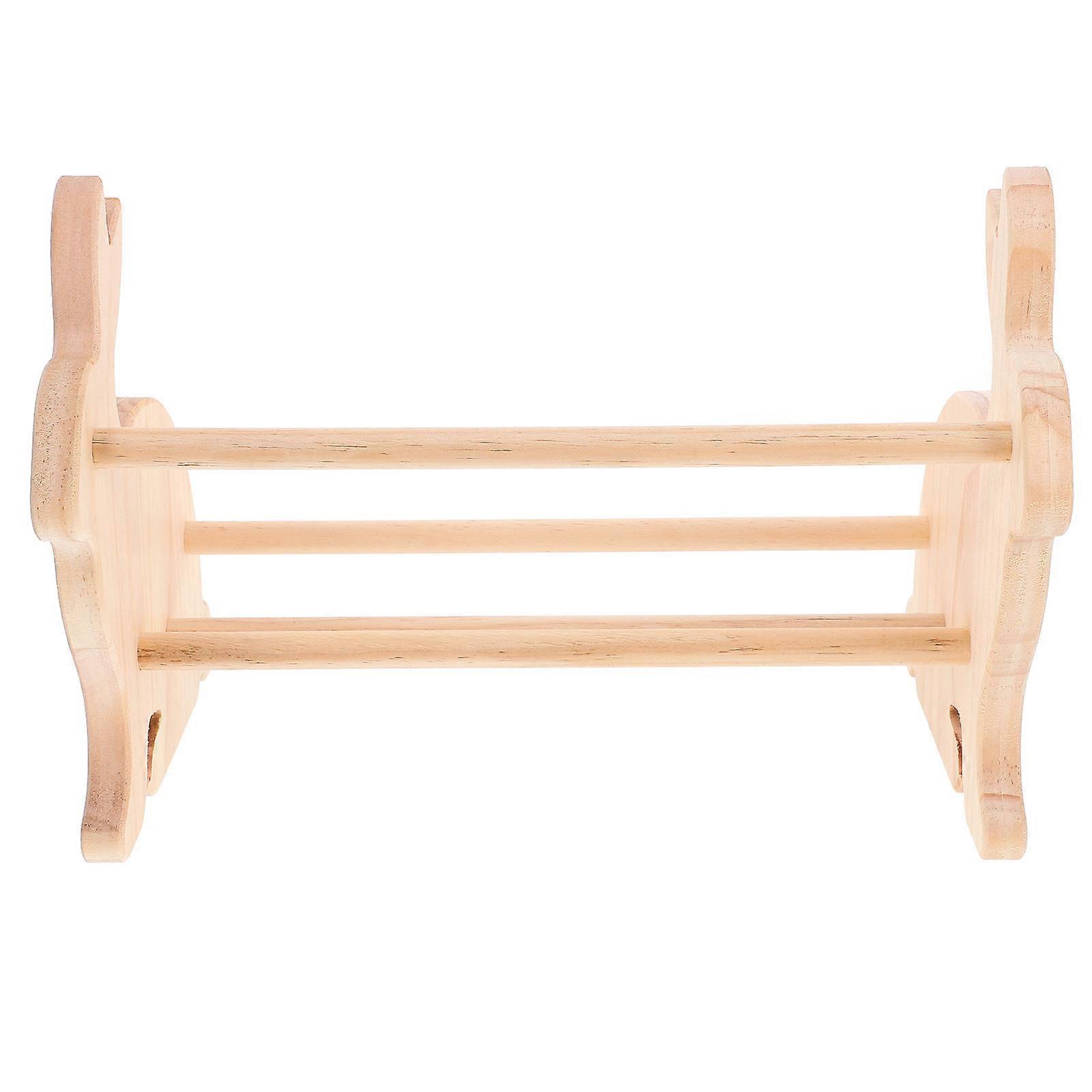 Wood Bookshelf for Book Storage Desktop Organizer with Animal Rabbit Design Khaki 7.5 Inches
