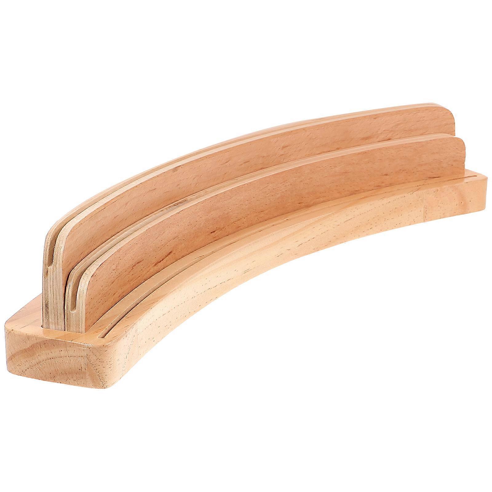 Wooden Playing Card Holder Beige Smooth and Dense Wood for Holding Save Hands from Soreness 7.5 x 3.2 inches