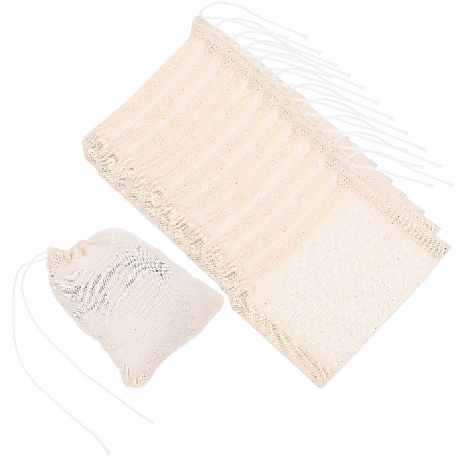 60pcs Muslin Cotton Drawstring Bags for Cooking Tea Herbs Spice Coffee Reusable Empty Infusers Multipurpose Sachet Bags