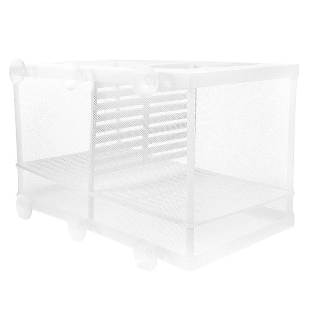 Aquarium Fish Net with Divider for Small Fish Tank Home Use 1 Set Separation Net for Fry Breeding Box