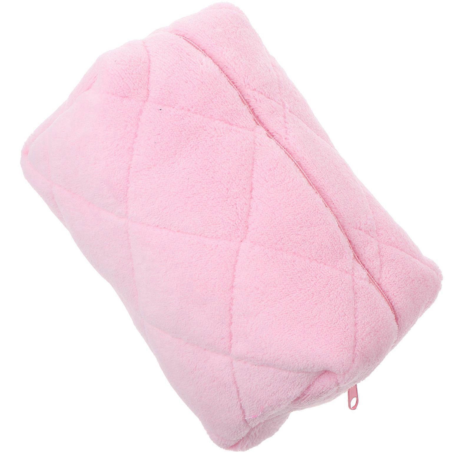 Here's a polished product title and description for your **Plush Makeup Bag**:

 

**Product Title:** 
Plush Makeup Bag Large Capacity Travel