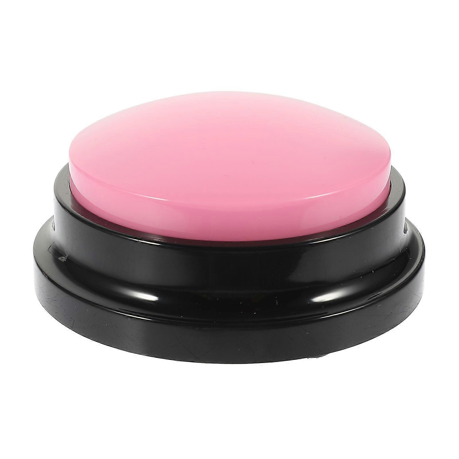 Interactive Dog Button for Training and Entertainment Pink Plastic Pet Supply 2.5 Inches