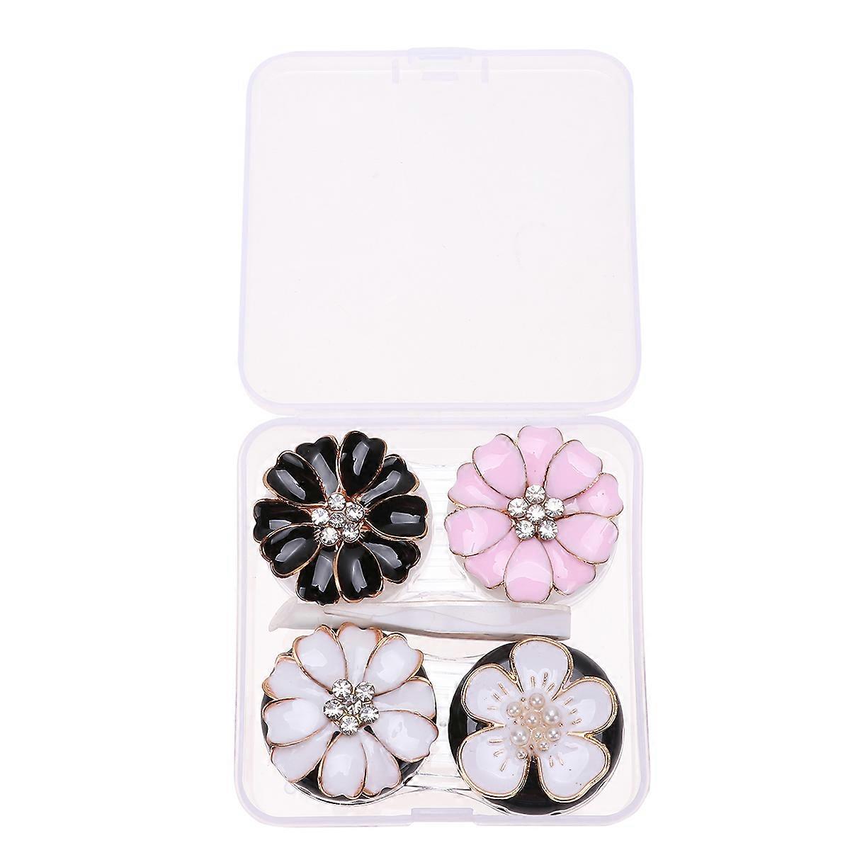 Eye Lense Cases Lens Protection Square Shape Assorted Color 7.5X7.5CM Waterproof Dust Proof 2Pairs