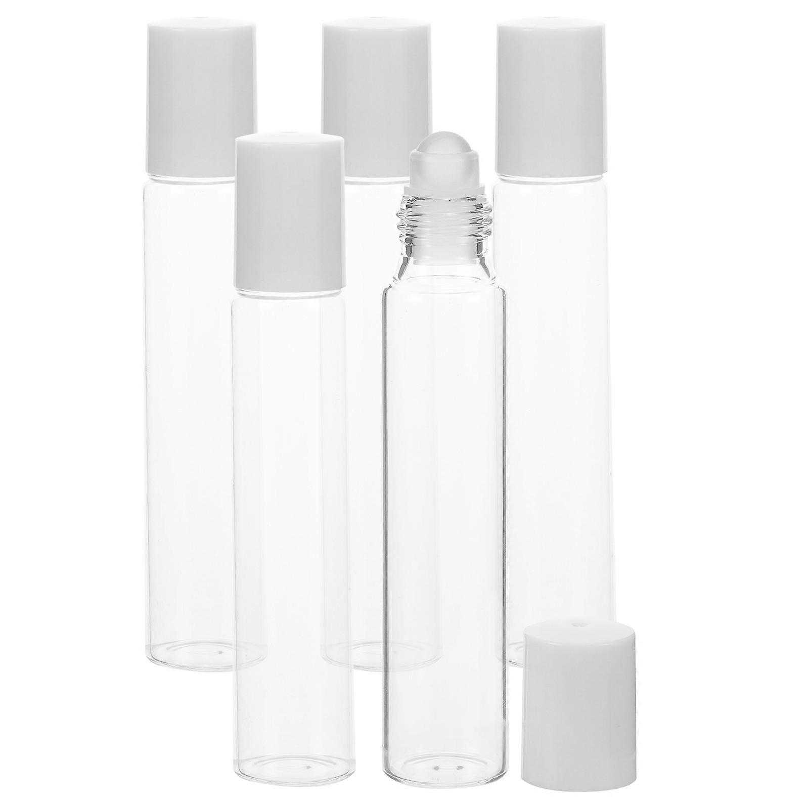 5pcs 20ml Essential Oil Aromatherapy Glass Roller Bottles Dispenser Container